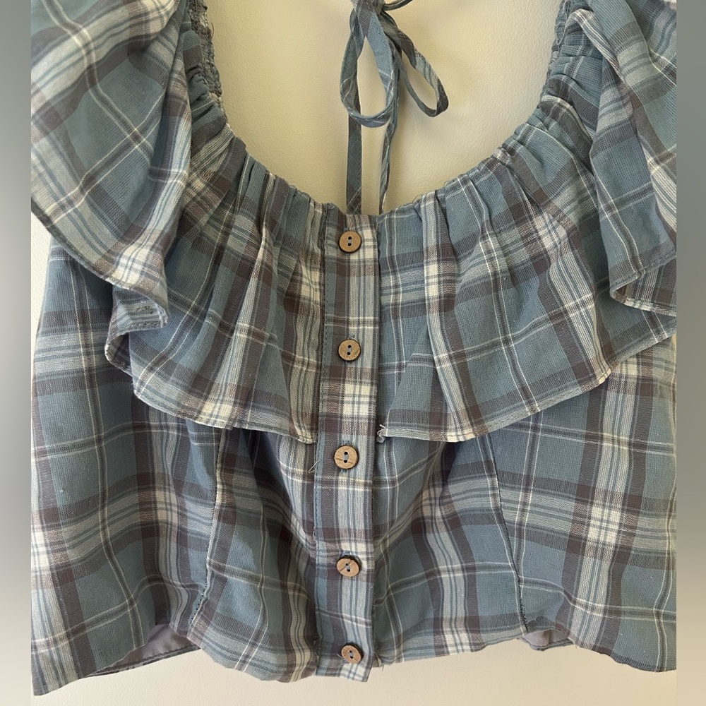 Dress Forum LA (Apricot Lane) Plaid Ruffle Crop Top
Size: Medium
NWT - Picture 3 of 10